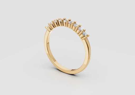 Anniversary ring 2 mm 9 stones poster