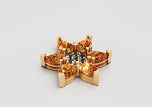 dije de flor citrina pera 5x7 poster