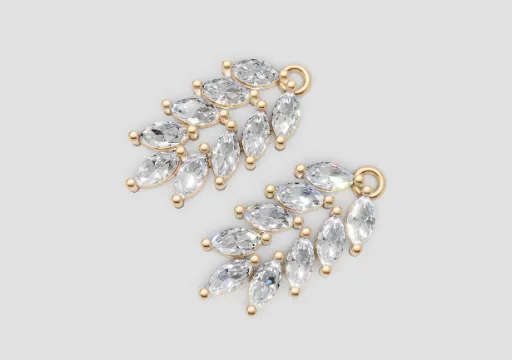 aretes masrquese colgantes 4x2 mm poster