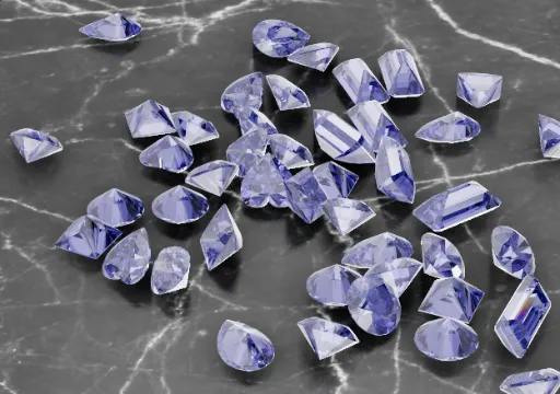 Falling diamonds