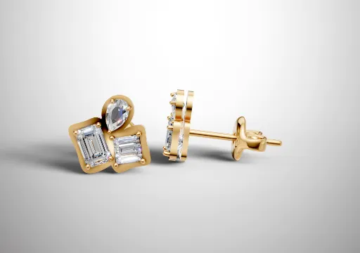 3 STONE STUD EARRINGS poster