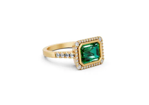 EMERALD HALO RING poster