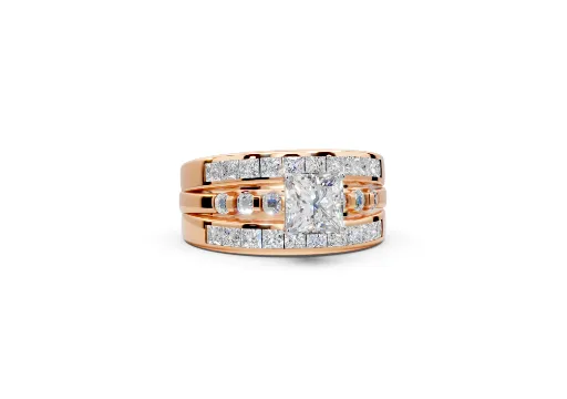 PRINCESS CUT WIDE RING SETTING poster