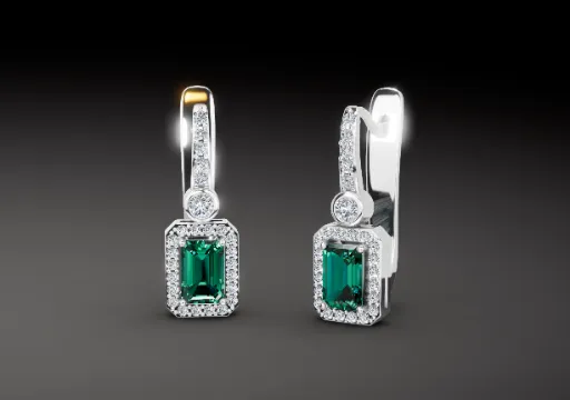Earrings Emerald