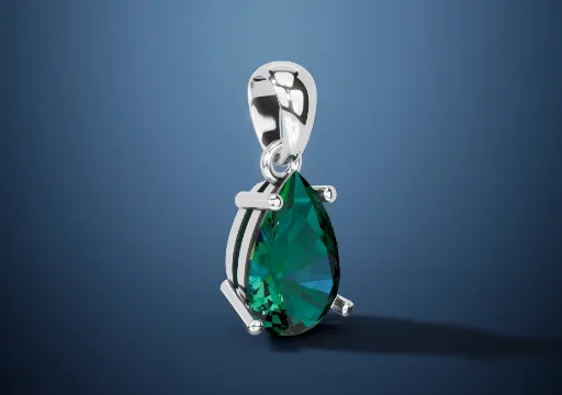 Pendant Pear Emerald
