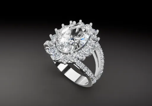 Ring Oval 3.5 ct