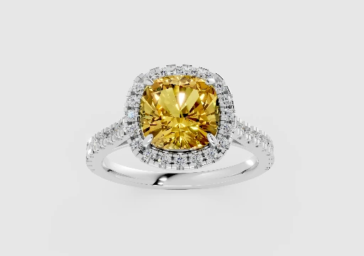 yellow diamond ring poster