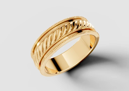 gold wedding band for woman poster
