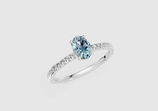 Aquamarine engagement ring poster